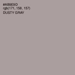 #AB9E9D - Dusty Gray Color Image